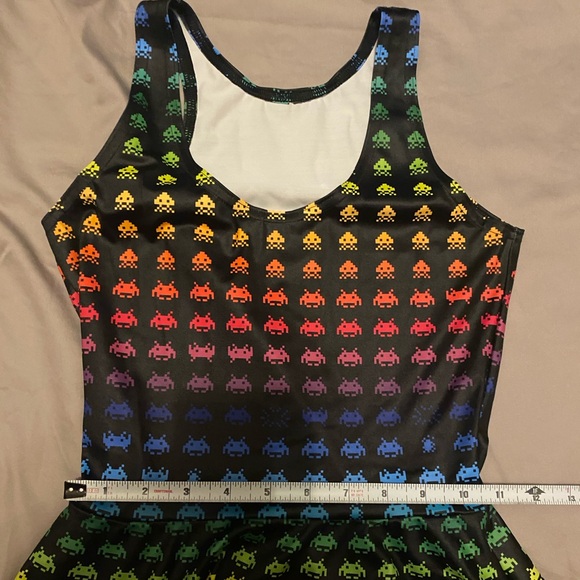 Blackmilk rainbow space invaders mini dress Size small - Picture 10 of 13